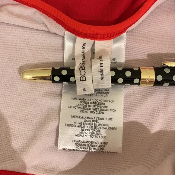 BCBGeneration Red Bathing Suit Size Small - Picture 7 of 11